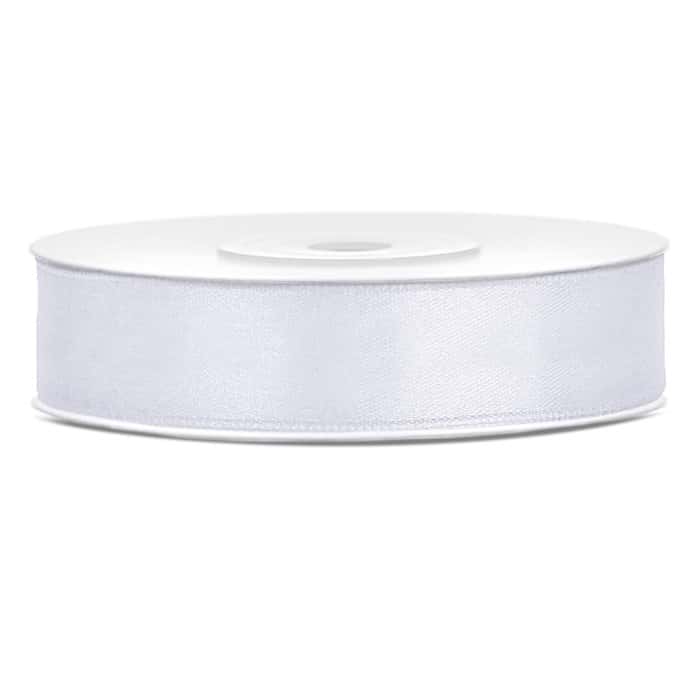 Satenska traka u bijeloj boji 12 mm