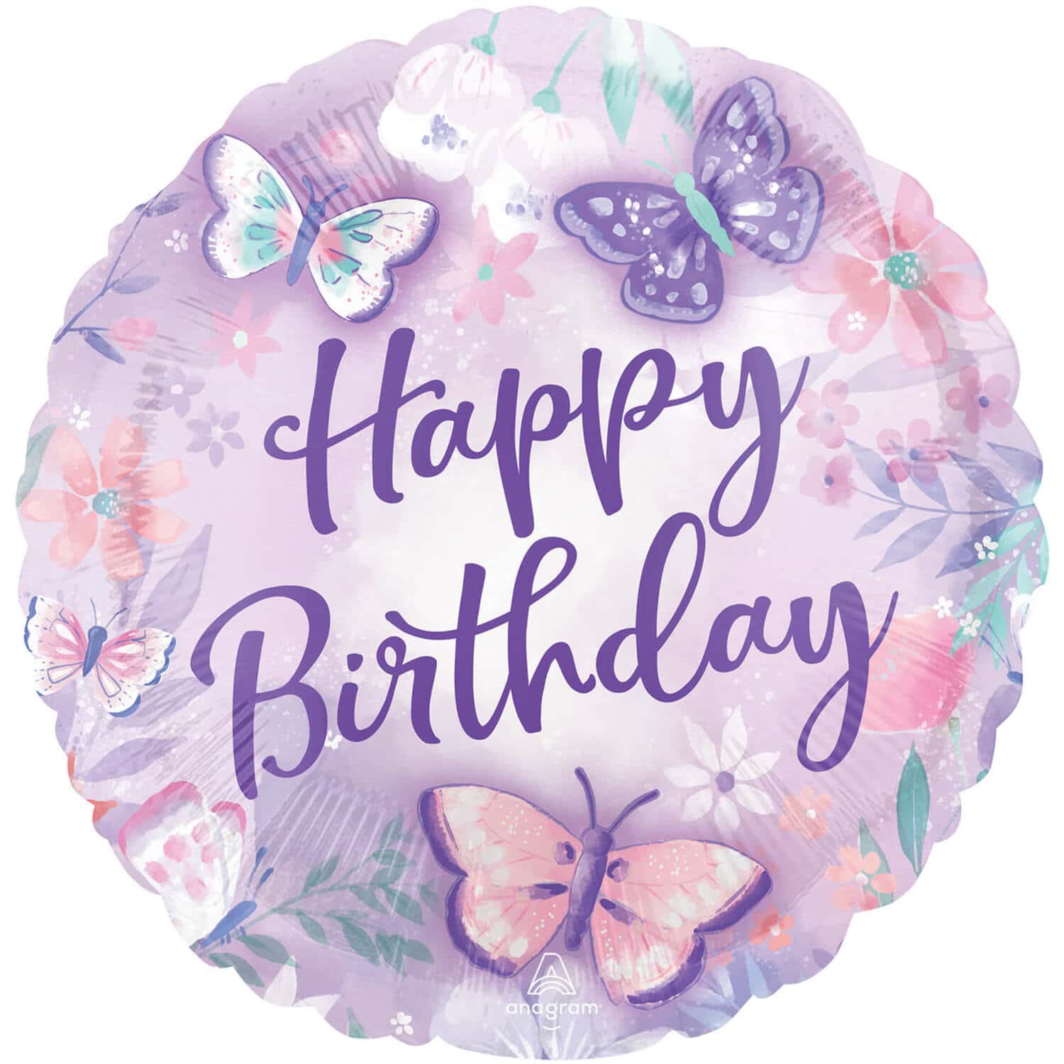 Balon Happy birthday leptiri