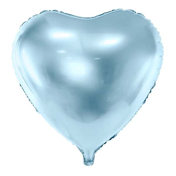 Svijetloplavi balon u obliku srca