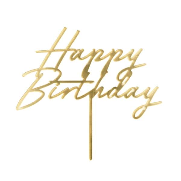 Zlatni HBD toper za tortu