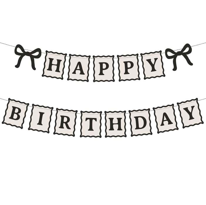 Baner Happy Birthday sa mašnicama