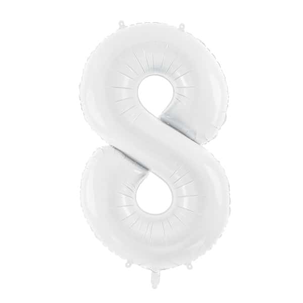 Bijeli balon broj 8