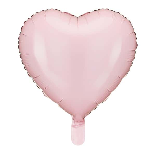 Svijetlorozi balon u obliku srca