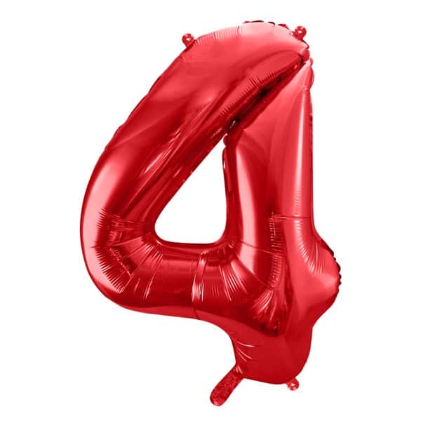 Crveni balon broj 4