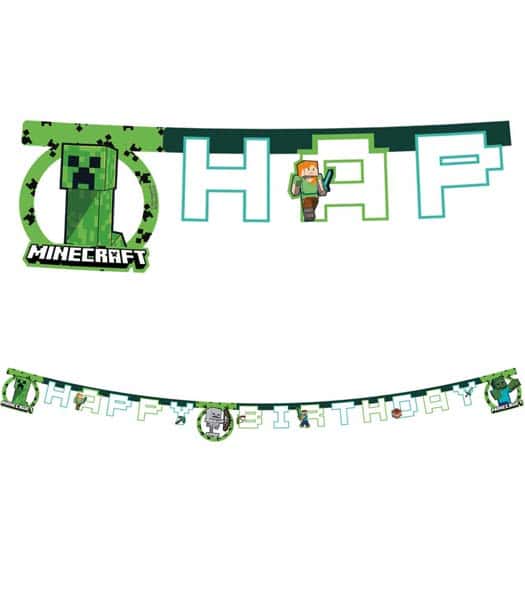 Minecraft "Happy Birthday" baner
