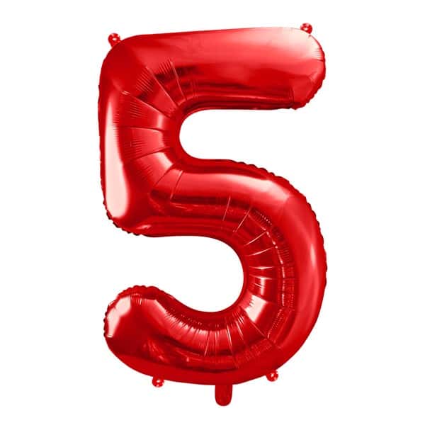 Crveni balon broj 5