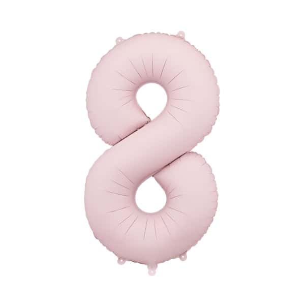 Svijetlorozi balon broj 8