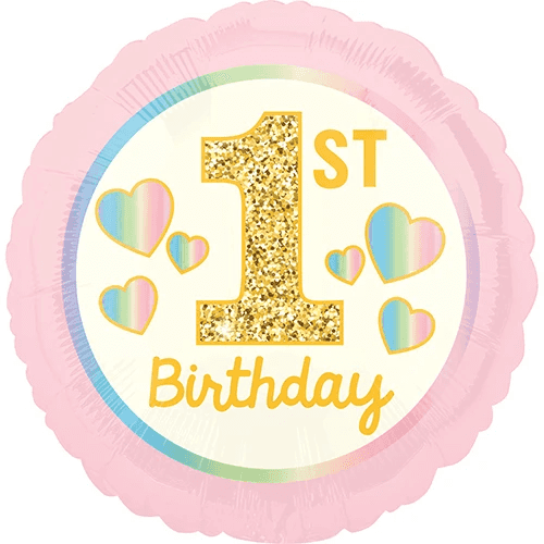 Balon 1st Birthday rozi