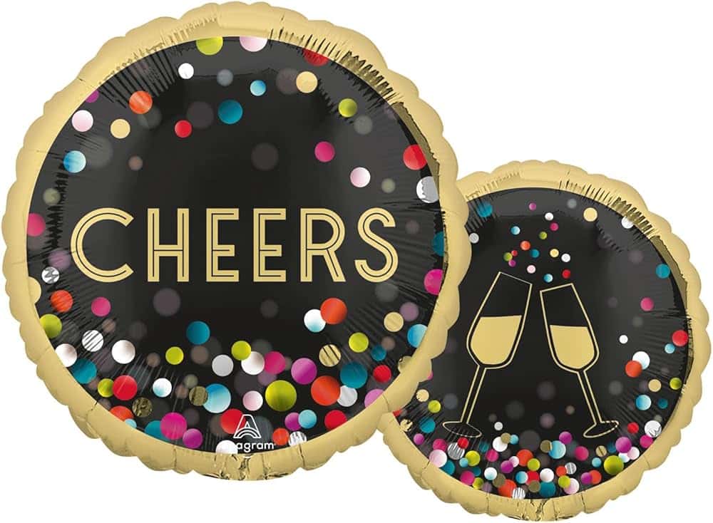 Balon Happy New Year confetti