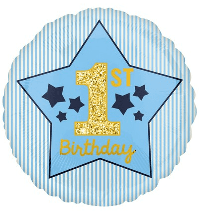 Balon 1st Birthday plavi