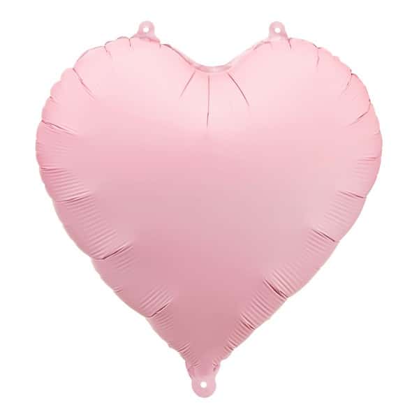 Rozi balon u obliku srca
