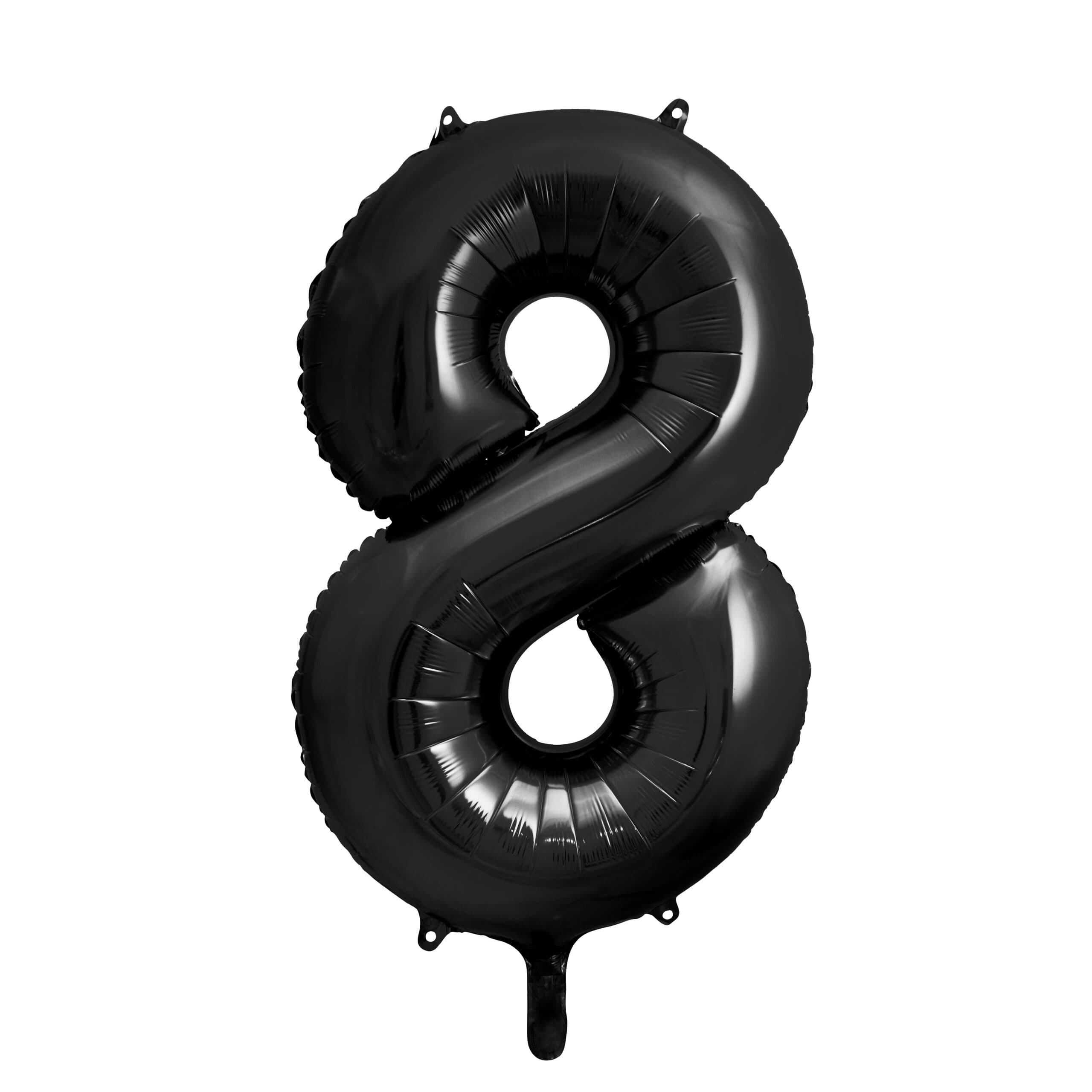 Crni veći balon broj 8 1