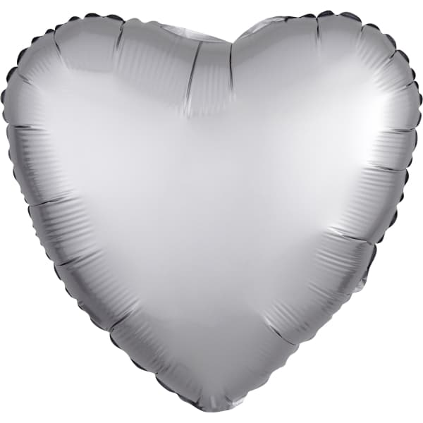 Platinum silk balon u obliku srca 1