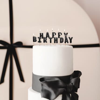 Crne svjećice Happy birthday 2