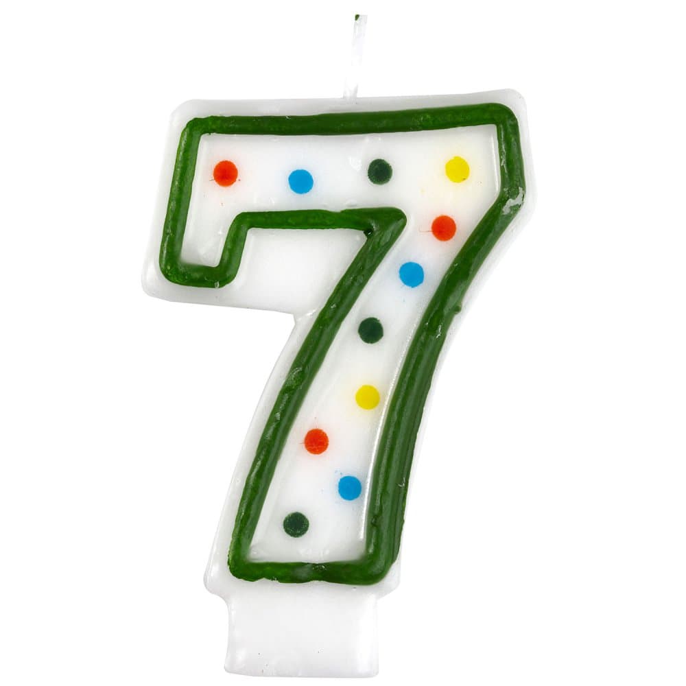 Polka dot svjećica broj 7 1