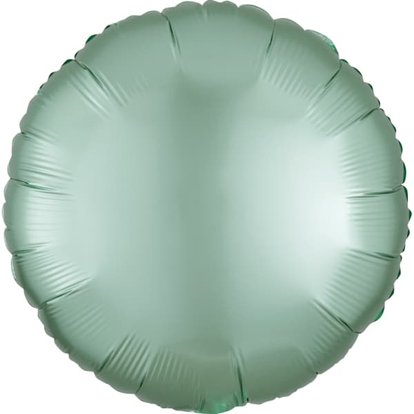 Mint green silk balon u obliku kruga 1