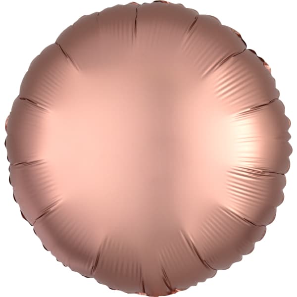 Rose copper silk balon u obliku kruga 1
