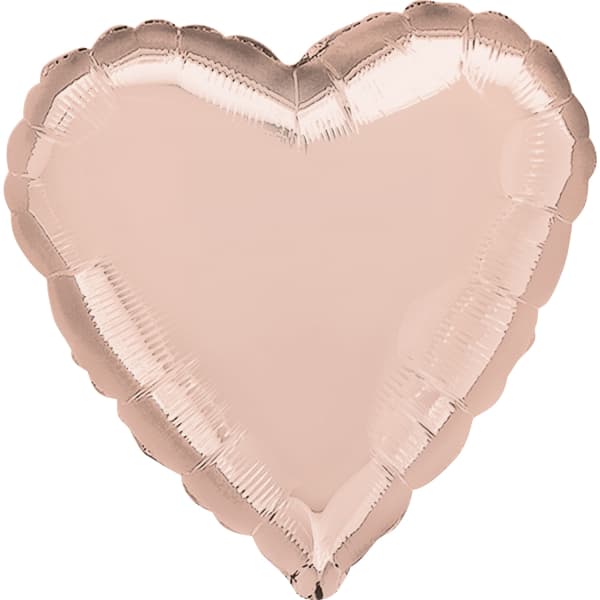 Rosegold balon u obliku srca 1