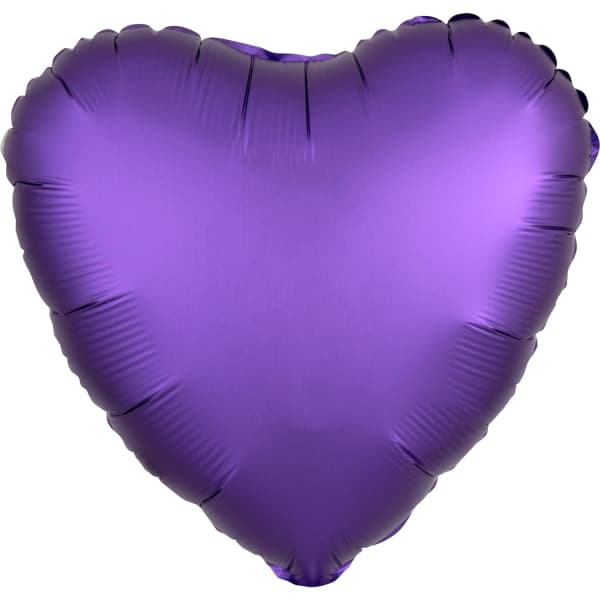 Purple silk balon u obliku srca 1