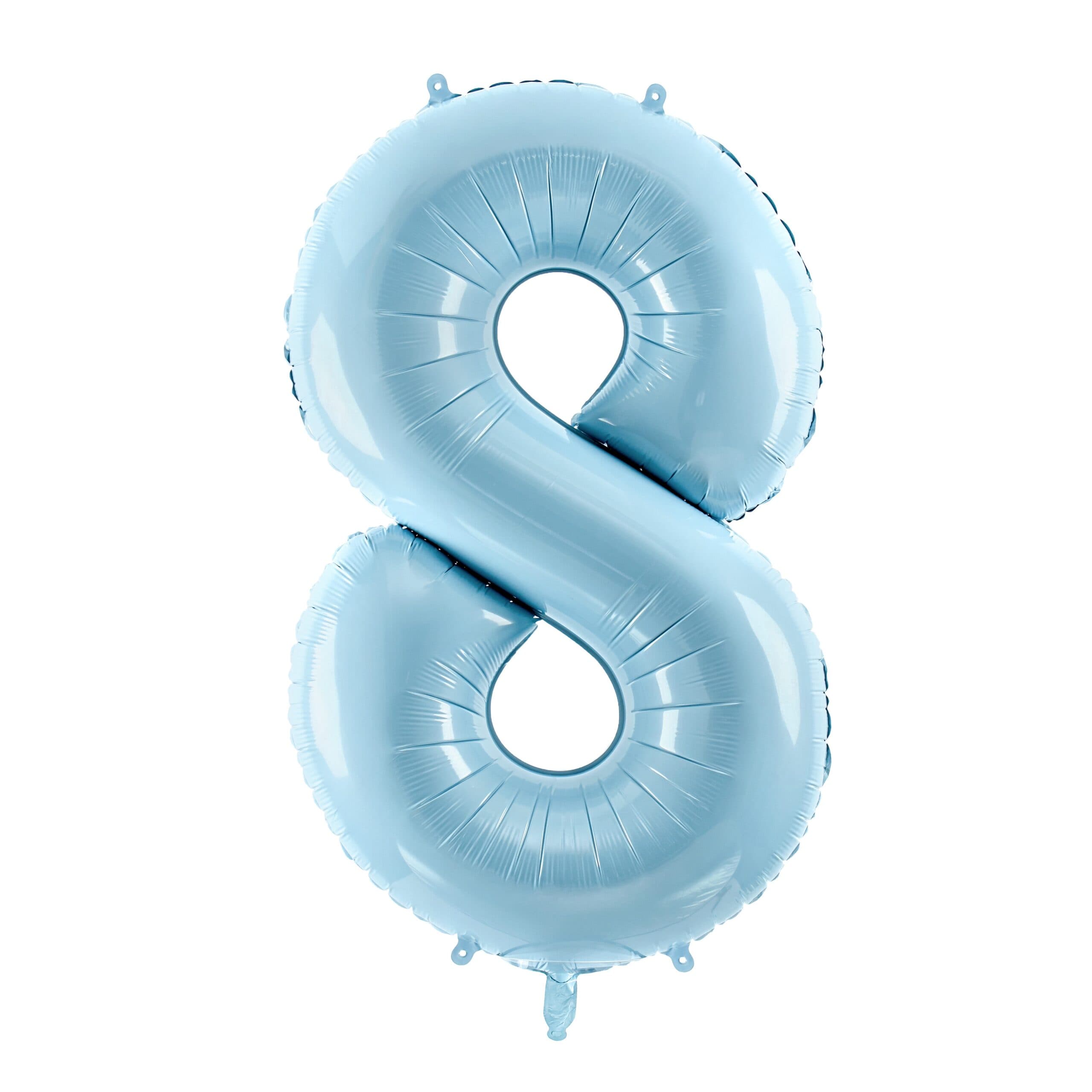 Pastel plavi veći balon broj 8 1