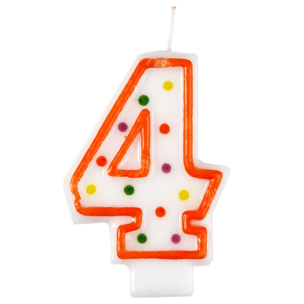 Polka dot svjećica broj 4 1