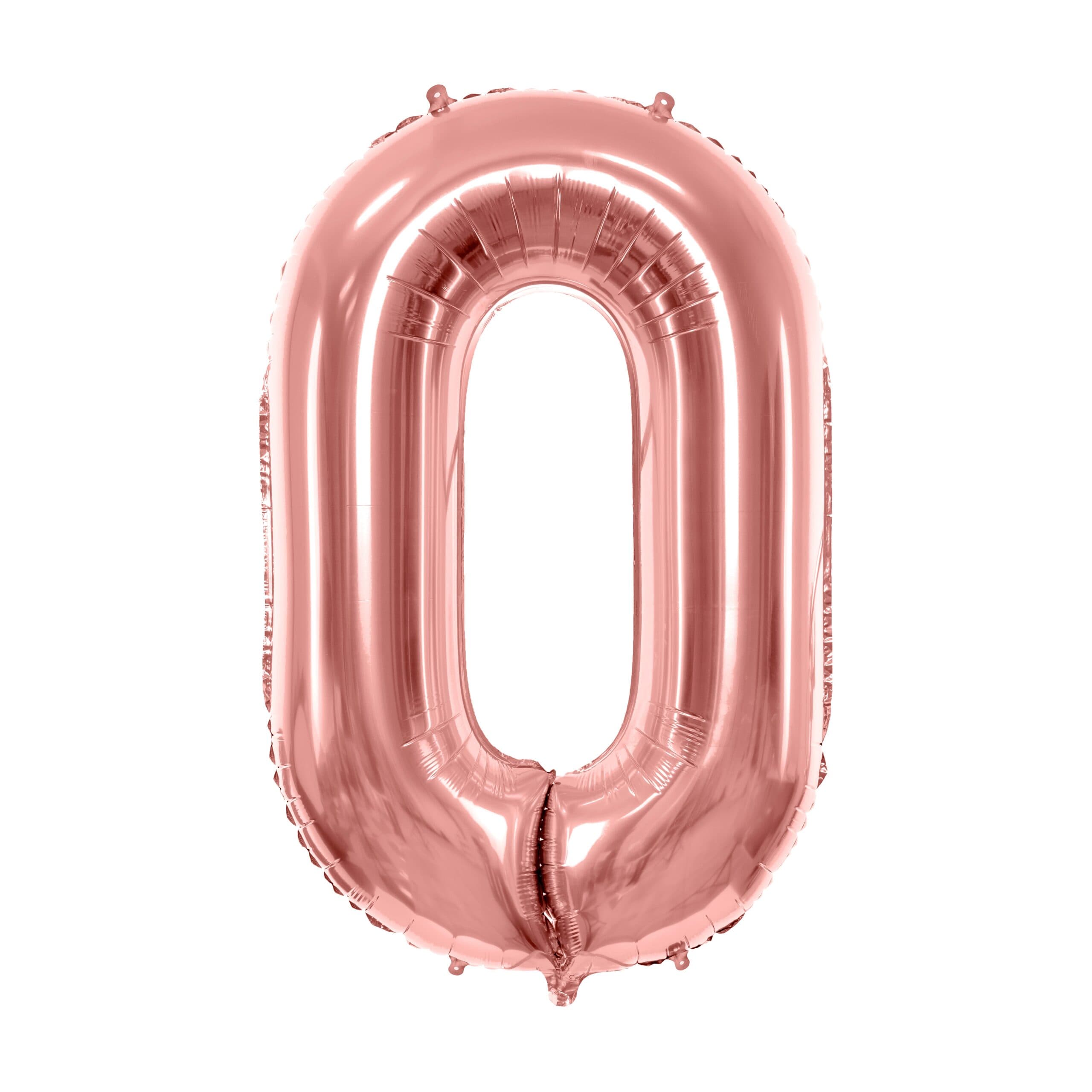 Rose gold veći balon broj 0 1