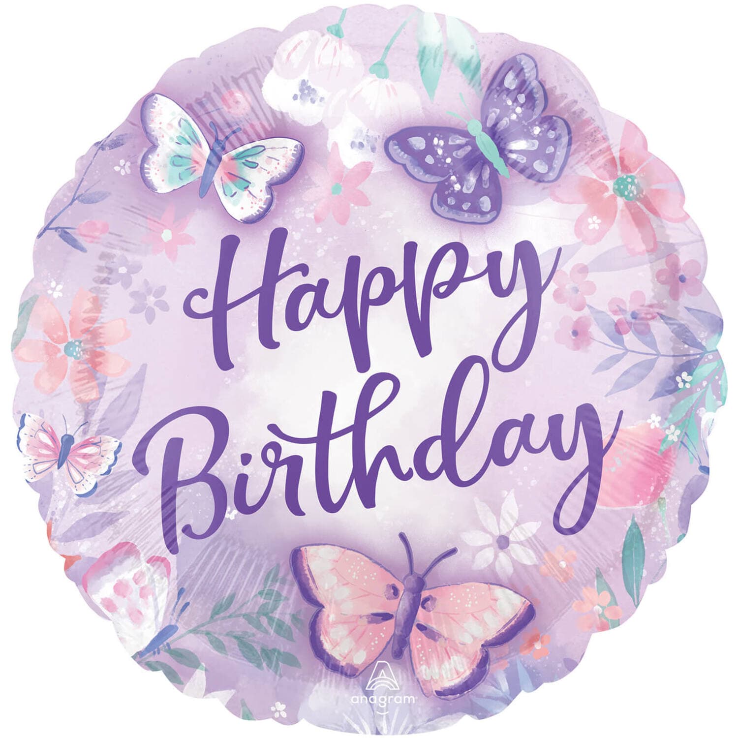 Balon Happy birthday leptiri 1