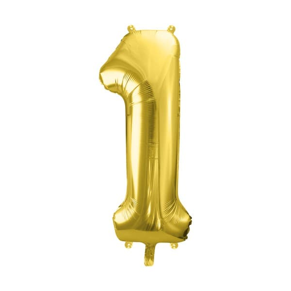Svijetlozlatni balon broj 1 1