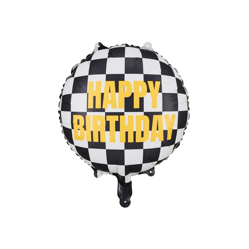 Balon crno bijeli HBD 1