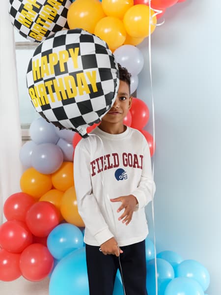 Balon crno bijeli HBD 3