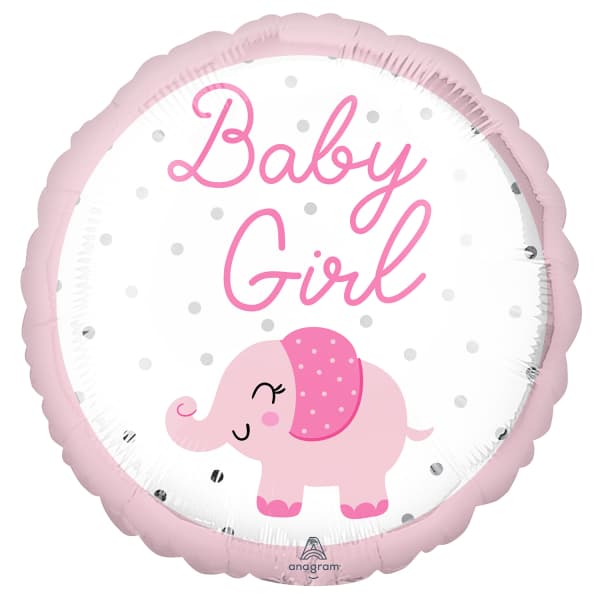 Balon baby girl rozi slon 1