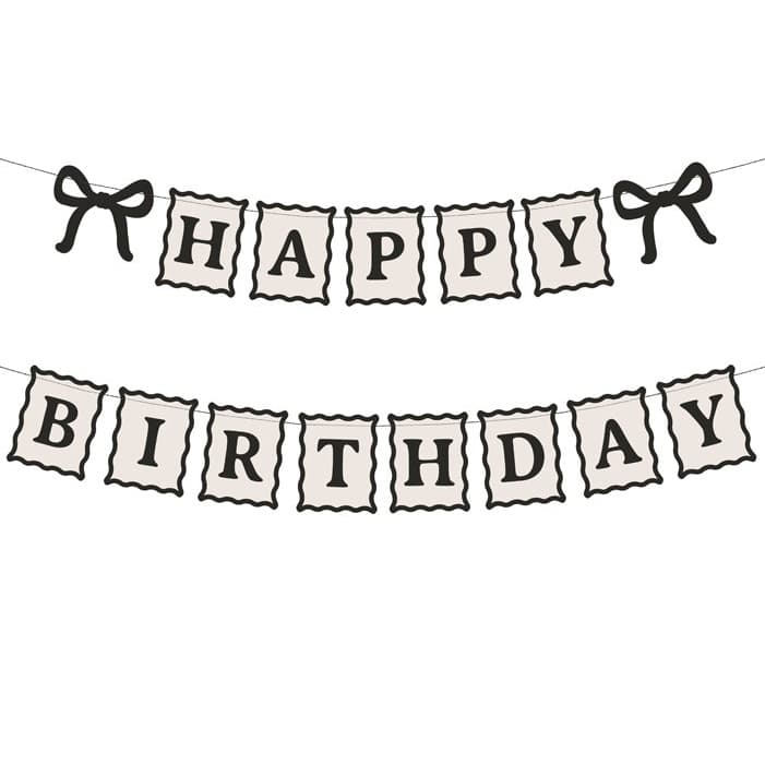Baner Happy Birthday sa mašnicama 1