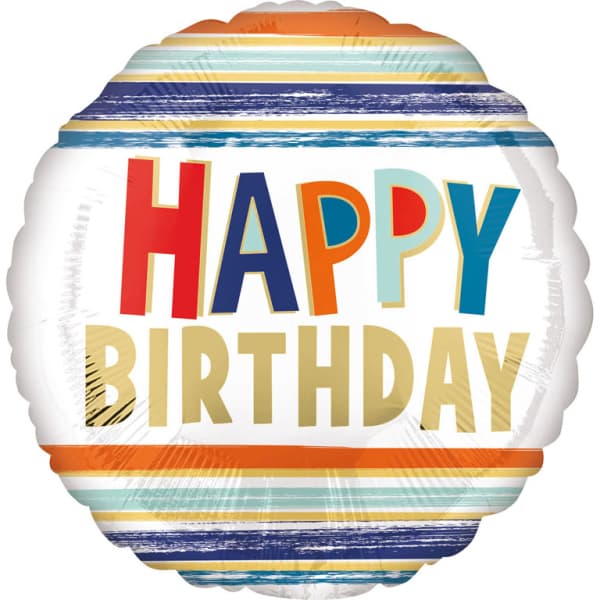 Balon HBD stripes 1