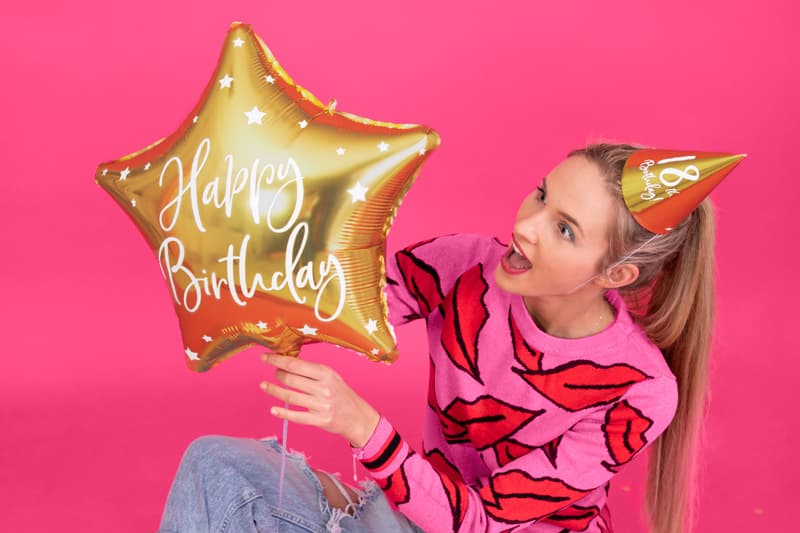 Balon HBD zlatni 2