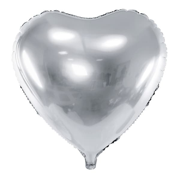 Srebrni balon u obliku srca 1