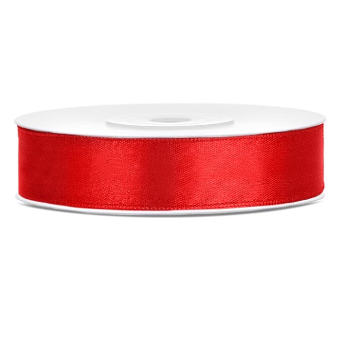 Satenska traka u crvenoj boji 12 mm 1