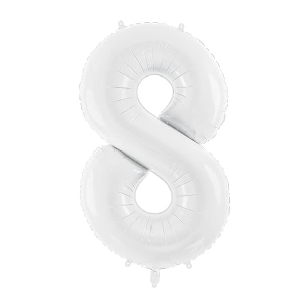 Bijeli balon broj 8 1