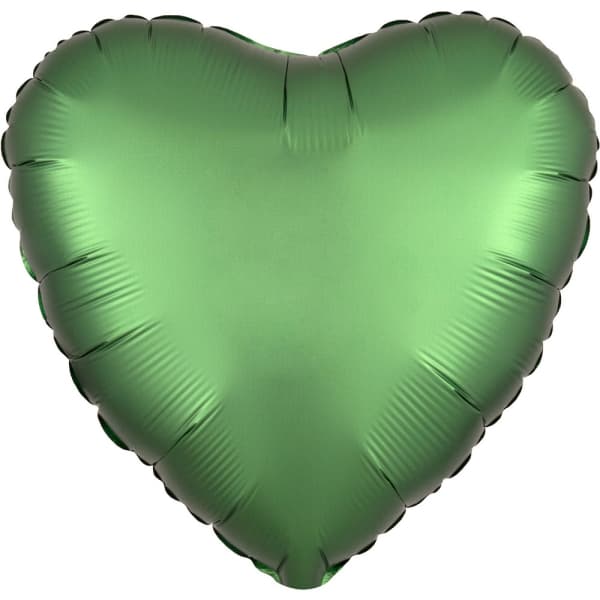 Emerald silk balon u obliku srca 1