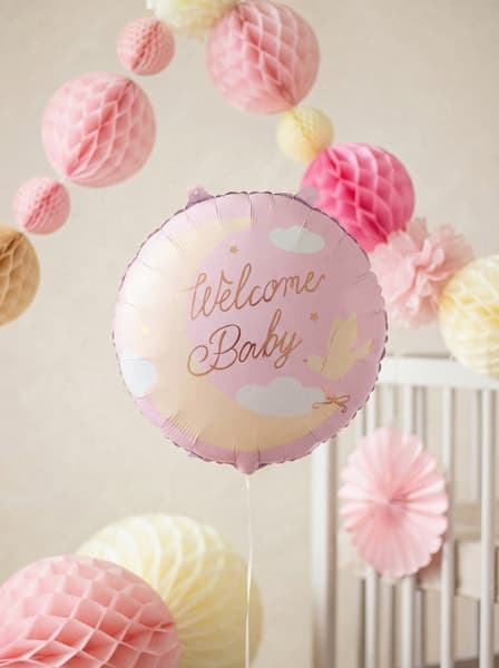 Balon Welcome baby rozi 2