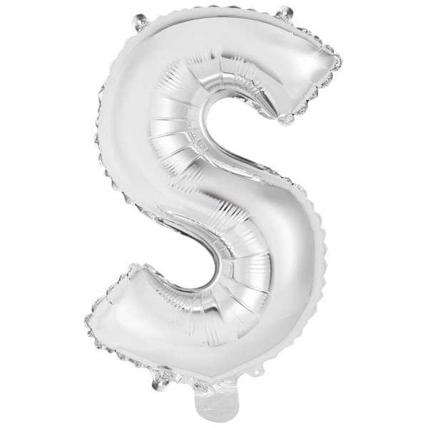 Srebrni balon slovo S 1