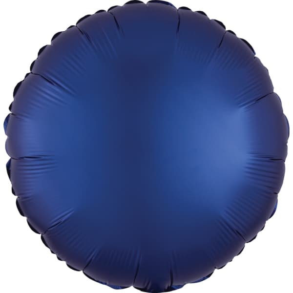 Navy blue silk balon u obliku kruga 1