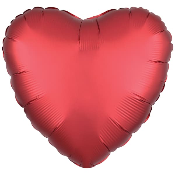 Dark red silk balon u obliku srca 1