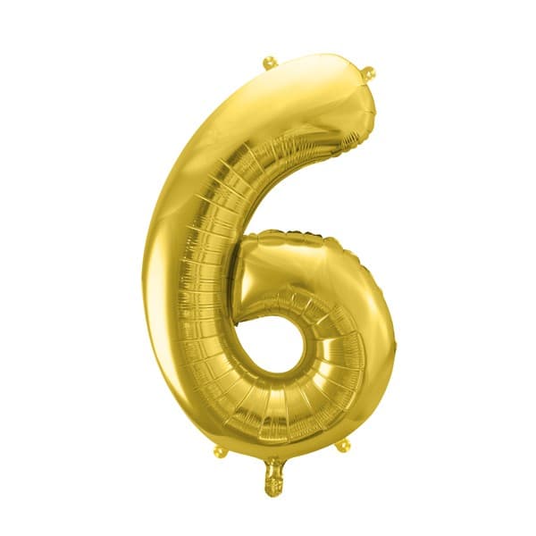 Svijetlozlatni balon broj 6 1