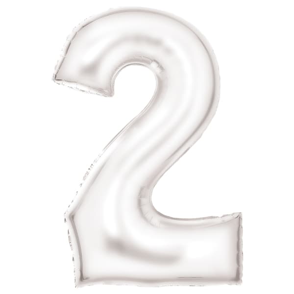 Bijeli silk balon broj 2 1