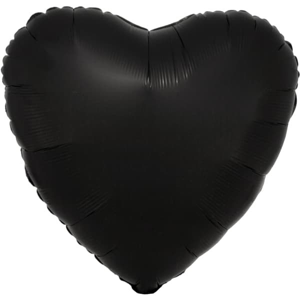 Black silk balon u obliku srca 1