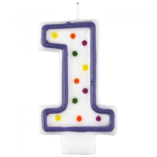 Polka dot svjećica broj 1 1