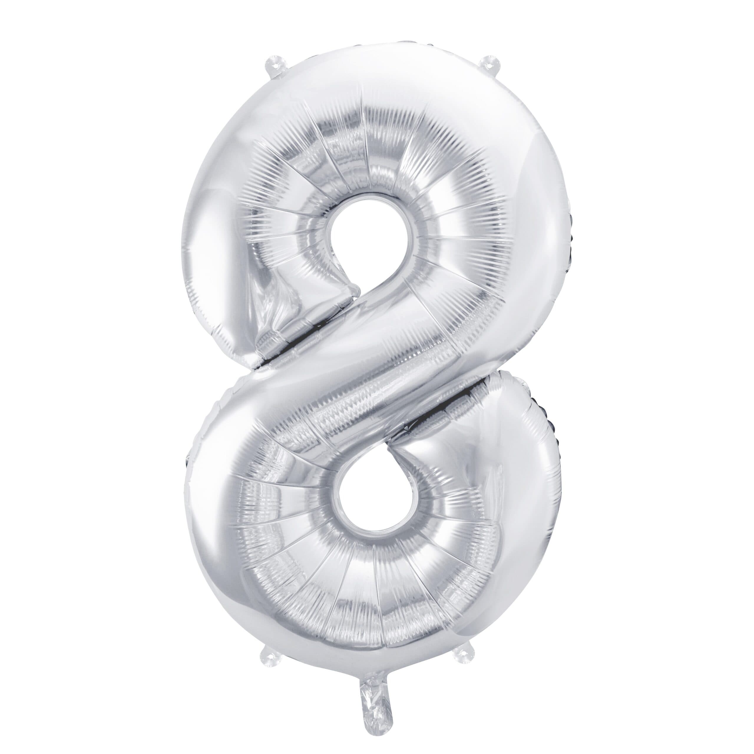 Srebrni veći balon broj 8 1