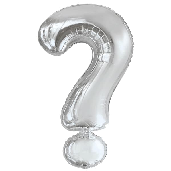 Balon srebrni znak ? 1