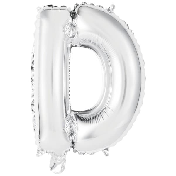 Srebrni balon slovo D 1