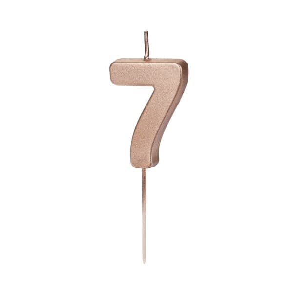 Rose gold svjećica broj 7 1